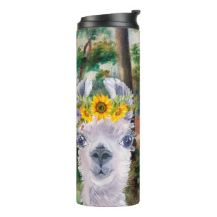Renoir Environs of Briey and the Fancy Llama  Thermal Tumbler