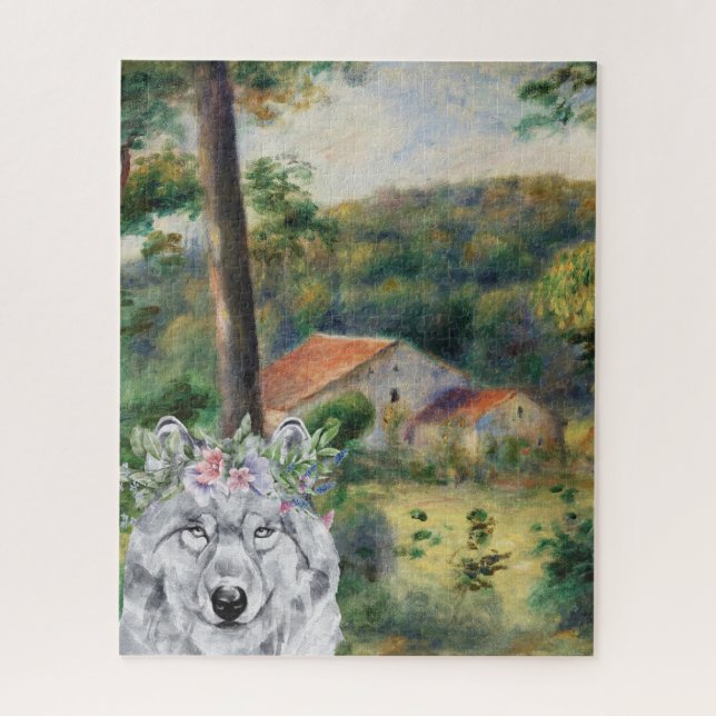 Renoir Environs of Briey and the Fancy Wolf Jigsaw Puzzle (Vertical)