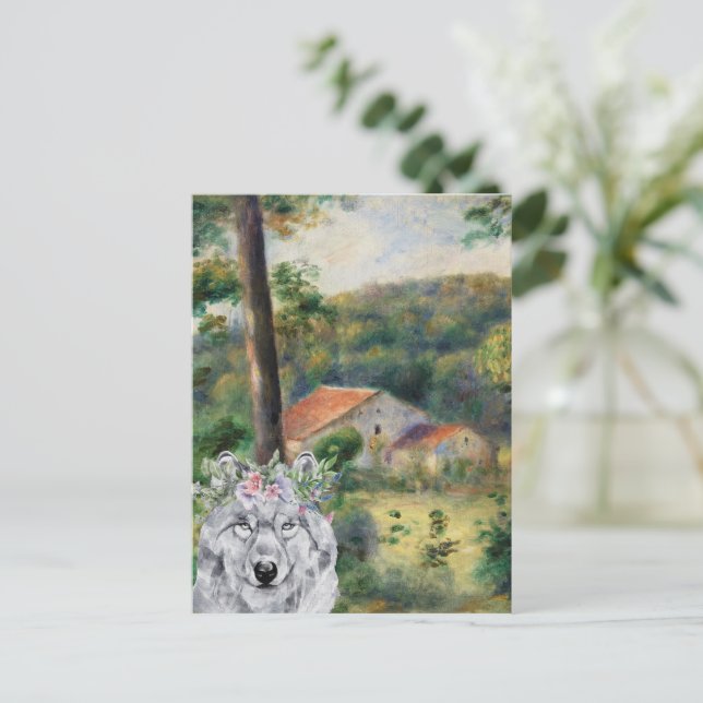 Renoir Environs of Briey and the Fancy Wolf Postcard (Standing Front)