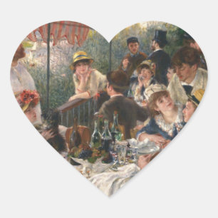 Renoir French Luncheon Boating Party Heart Sticker