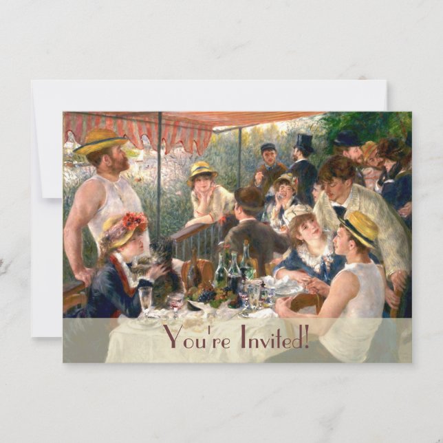 Renoir French Luncheon Boating Party Invitation (Front)