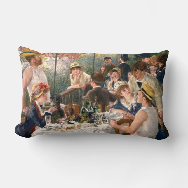 Renoir French Luncheon Boating Party Lumbar Cushion (Front)