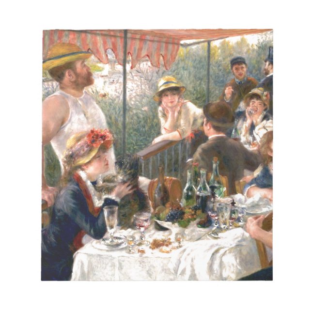 Renoir French Luncheon Boating Party Notepad (Front)