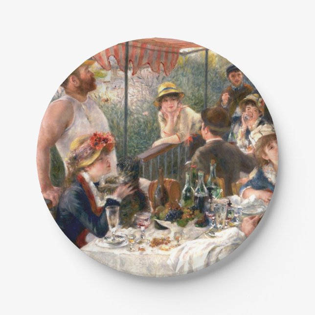 Renoir French Luncheon Boating Party Paper Plate (Front)
