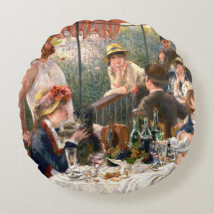 Renoir French Luncheon Boating Party Round Cushion