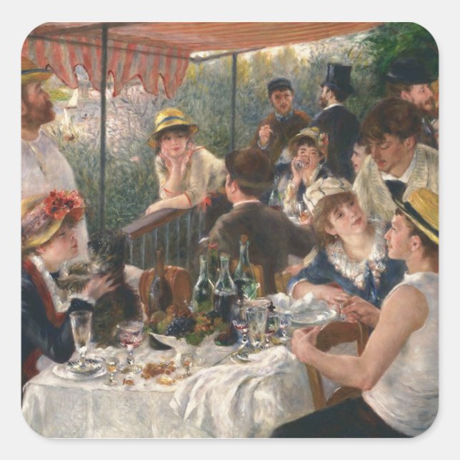 Renoir French Luncheon Boating Party Square Sticker (Front)
