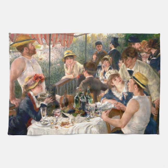 Renoir French Luncheon Boating Party Tea Towel (Horizontal)