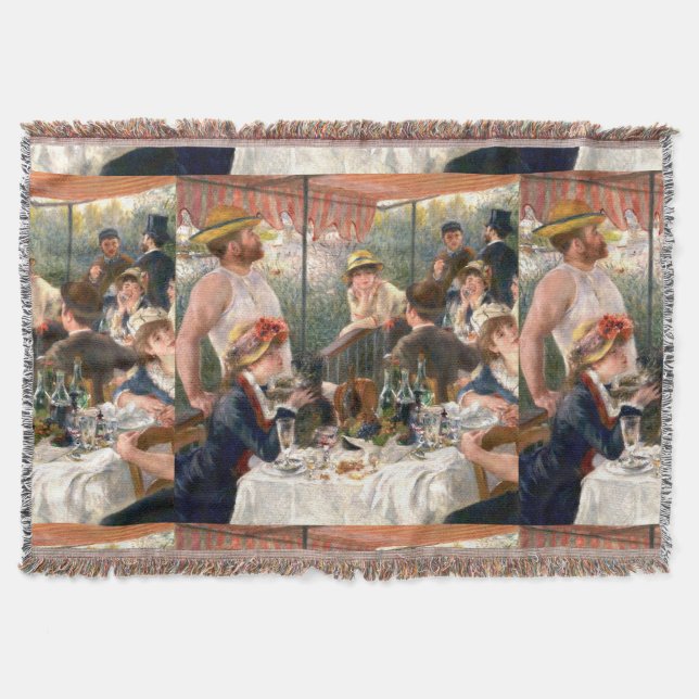 Renoir French Luncheon Boating Party Throw Blanket (Front)