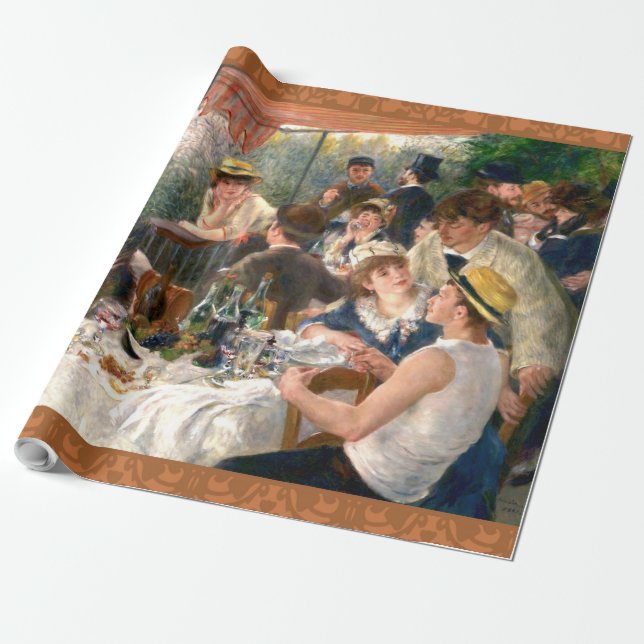 Renoir French Luncheon Boating Party Wrapping Paper (Unrolled)