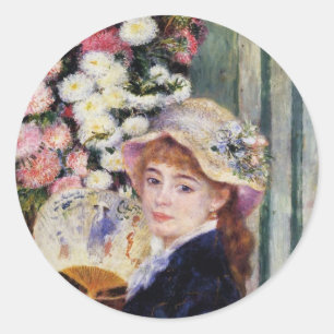Renoir: Girl with a Fan Classic Round Sticker