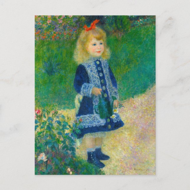 Renoir Girl with a Watering Can Postcard (Front)
