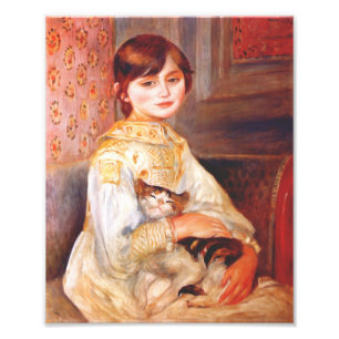 Renoir Girl With Cat Print