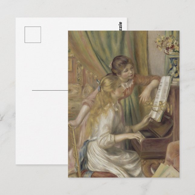 Renoir - Girls at the Piano Fine Art Postcard (Front/Back)