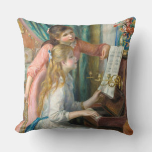 Renoir Girls at the Piano Impressionism Painting Cushion