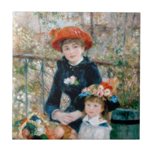 Renoir Impressionist Painting - Two Sisters Ceramic Tile