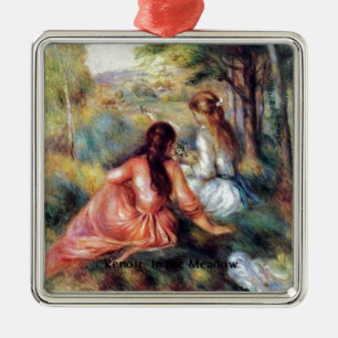 Renoir: In the Meadow Metal Ornament