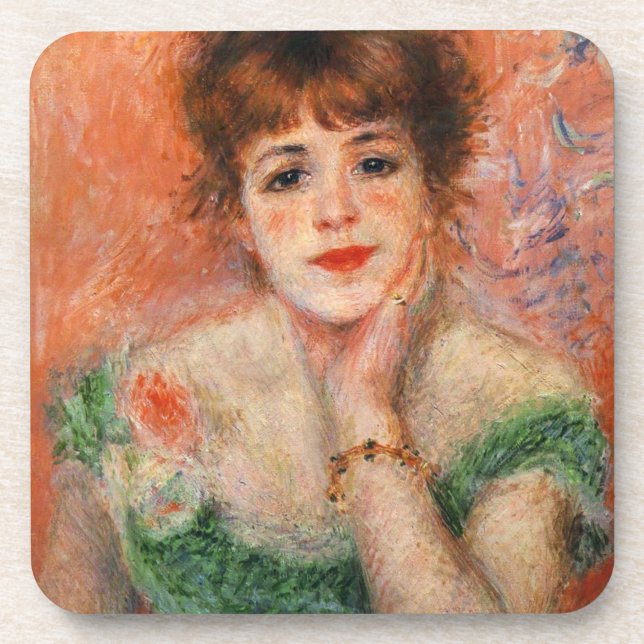 Renoir Jean Samary in a Low Necked Dress Coasters (Front)