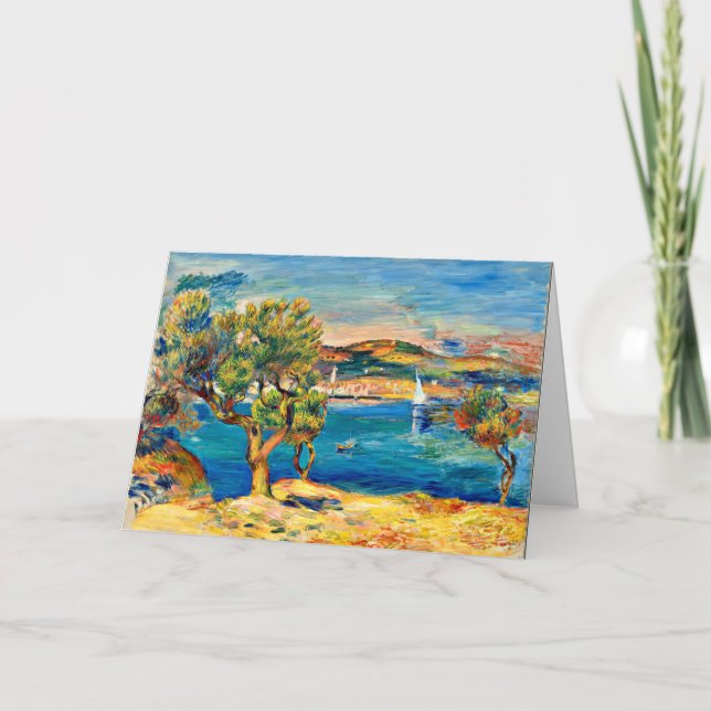 Renoir - L'Estaque, fine art landscape painting Card (Front)