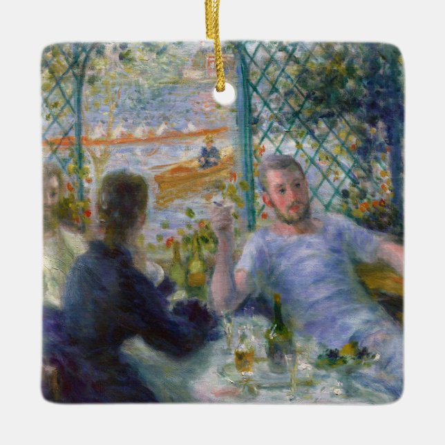 Renoir Lunch at Restaurant Fournaise Rowers Lunch Ceramic Ornament (Front)