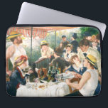 Renoir  Luncheon of the Boating Party Renoir    Laptop Sleeve<br><div class="desc">Pierre-Auguste Renoir.  Luncheon of the Boating Party . Group portrait in blue tones. In the summer,  a group of people sits at a table on the street. Girls and men talk. Reproduction of famous works of art  images in the public domain.</div>