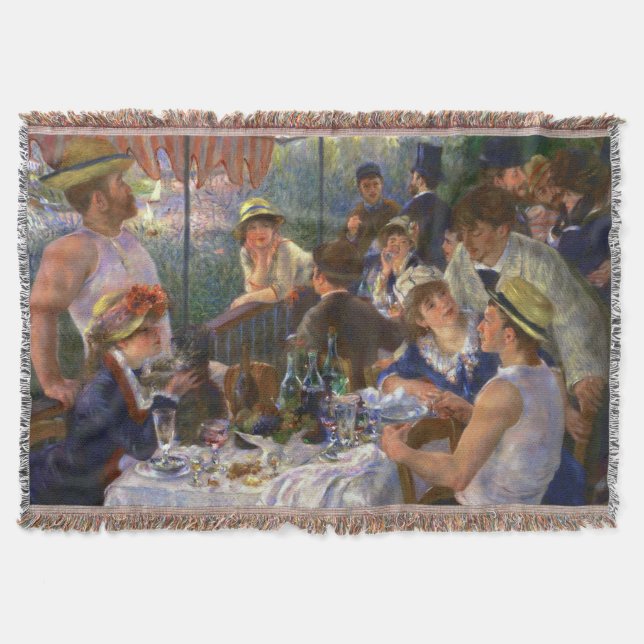 Renoir Luncheon of the Boating Party Throw Blanket (Front)