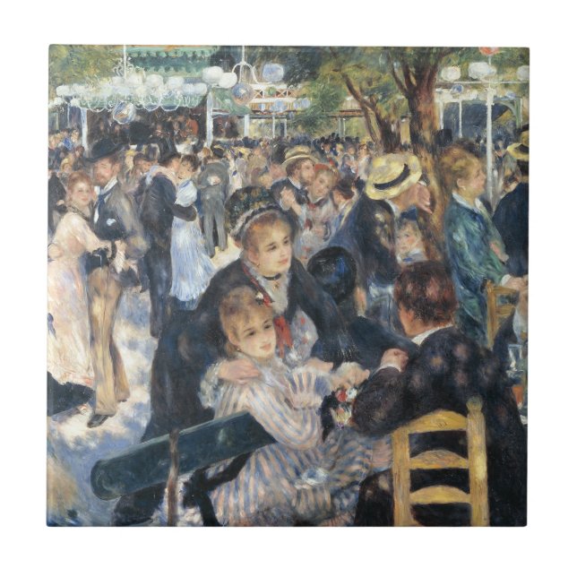 Renoir Moulin Dance Galette Party Ceramic Tile (Front)
