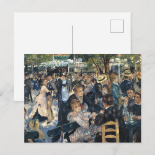 Renoir Moulin Dance Galette Party Postcard