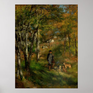 Renoir - Painter Jules And Dogs in Forest Poster