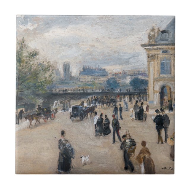 Renoir - Paris, Institut au Quai Malaquais Ceramic Tile (Front)