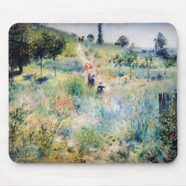 Renoir - Path Leading through Tall Grass Mouse Pad (Front)