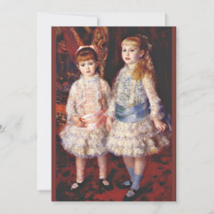 Renoir - Pink and blue, famous painting, Card