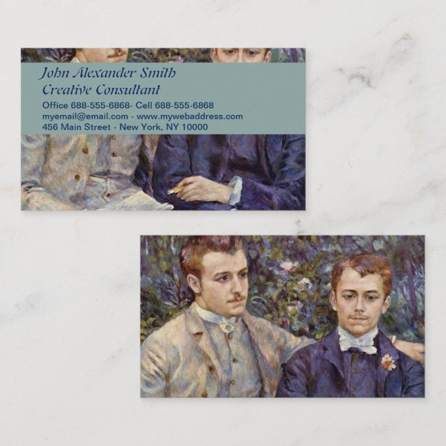 Renoir - Portrait of a Brother Fine Art Business Card (Front/Back)