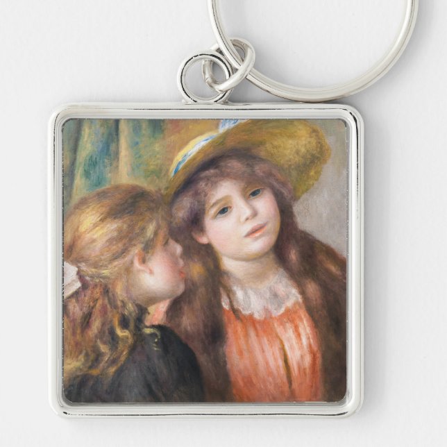 Renoir - Portrait of Two Little Girls Key Ring (Front)