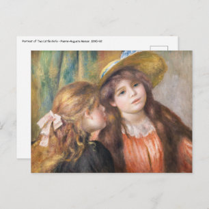 Renoir - Portrait of Two Little Girls Postcard