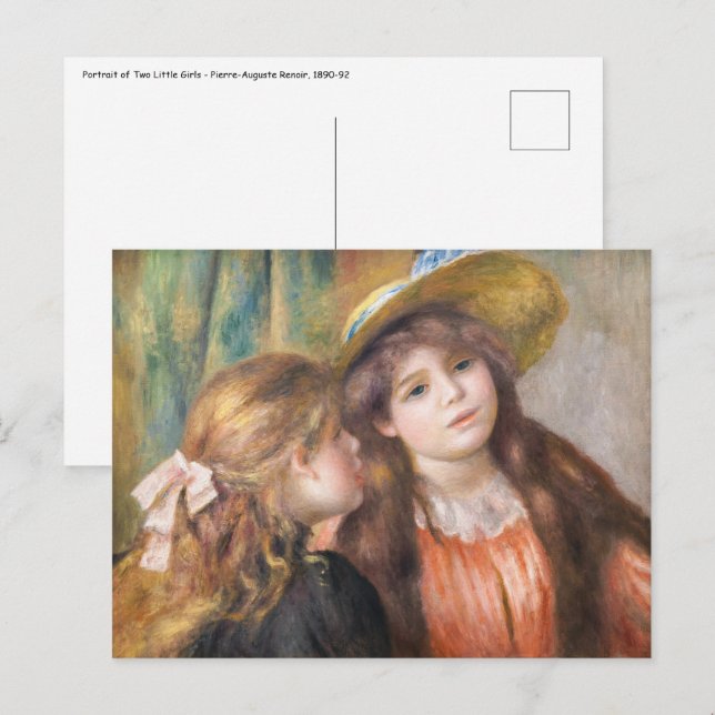 Renoir - Portrait of Two Little Girls Postcard (Front/Back)