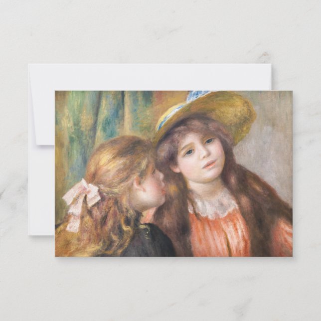 Renoir - Portrait of Two Little Girls Thank You Card (Front)