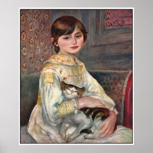 Renoir Poster Print: Mlle. Julie Manet with Cat