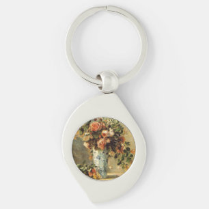 Renoir Roses and Jasmine in a Delft Vase Key Ring