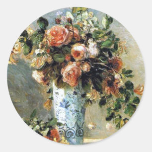 Renoir Roses and Jasmine Painting Sticker