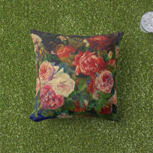 Renoir - Roses Cushion (Grass)