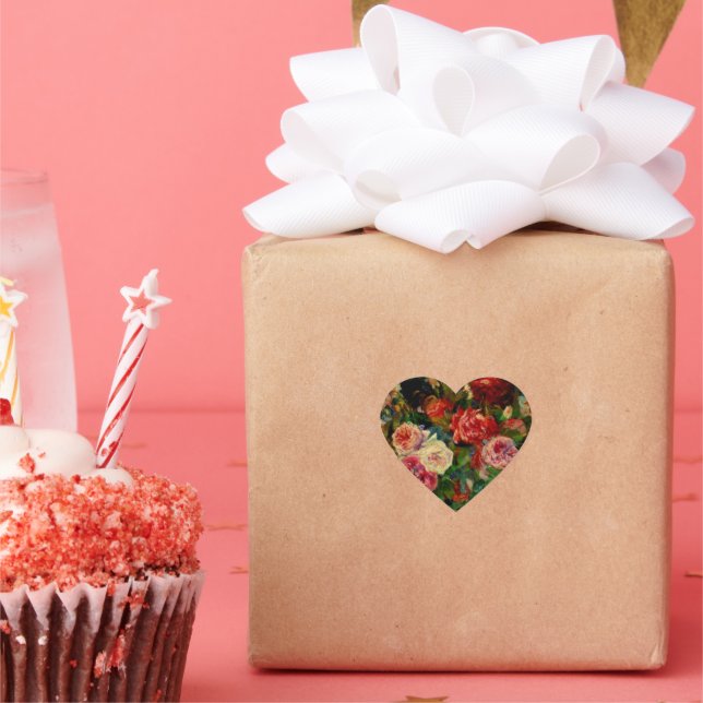 Renoir - Roses Heart Sticker (Party)