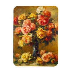Renoir Roses in a Vase Magnet