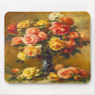 Renoir Roses in a Vase Mouse Pad