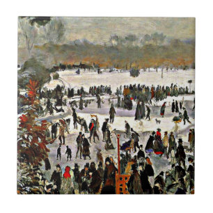 Renoir - Skaters in the Bois de Boulogne-1868 Ceramic Tile
