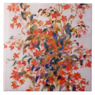 Renoir - Still Life with Fuscias Ceramic Tile