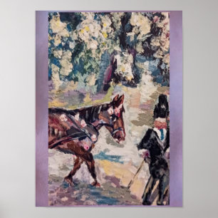 renoir style horse cabinet painting poster