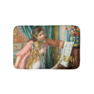 Renoir Two Girls at the Piano Print Music Fine Art Bath Mat