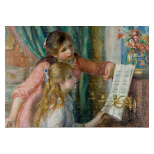 Renoir Two Girls at the Piano Print Music Fine Art Cutting Board