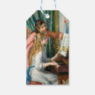Renoir Two Girls at the Piano Print Music Fine Art Gift Tags
