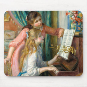 Renoir Two Girls at the Piano Print Music Fine Art Mouse Pad